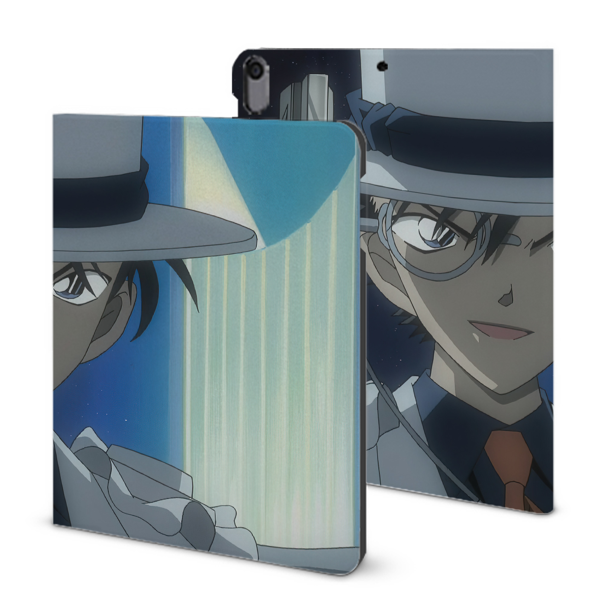 （画像用） 名探偵コナン Detective Conan IPad ケース ブック型 PUレザー TPU 耐衝撃 軽量 薄型 ペン収納なし 全面保護 IPad 各モデル対応